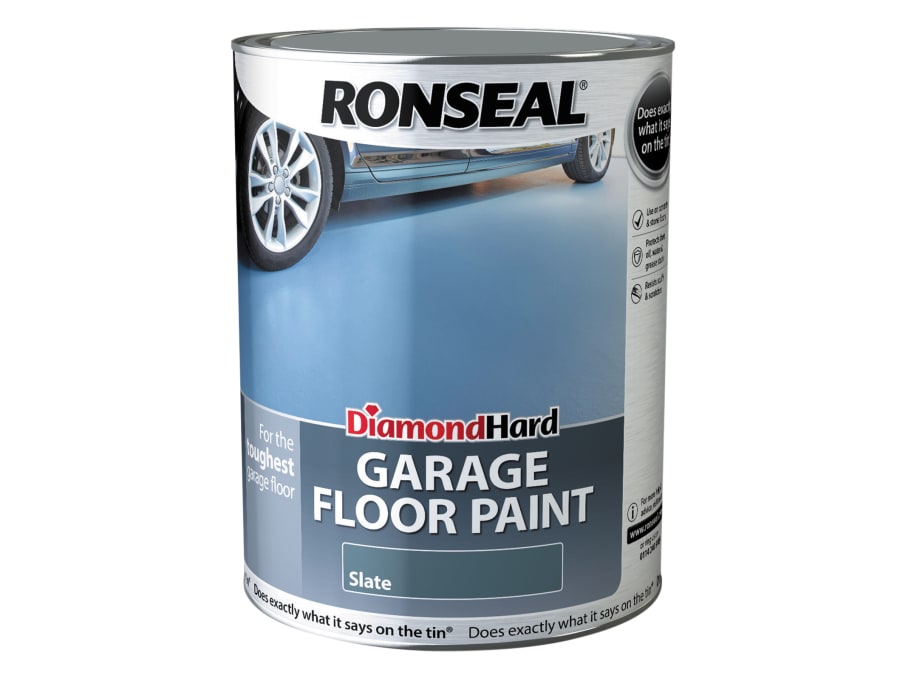 Ronseal 35763 Diamond Hard Garage Floor Paint Slate 5 Litre