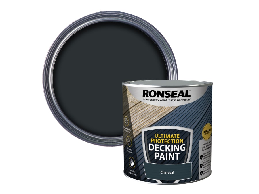 Ronseal 39143 Ultimate Protection Decking Paint Charcoal 2.5 Litre