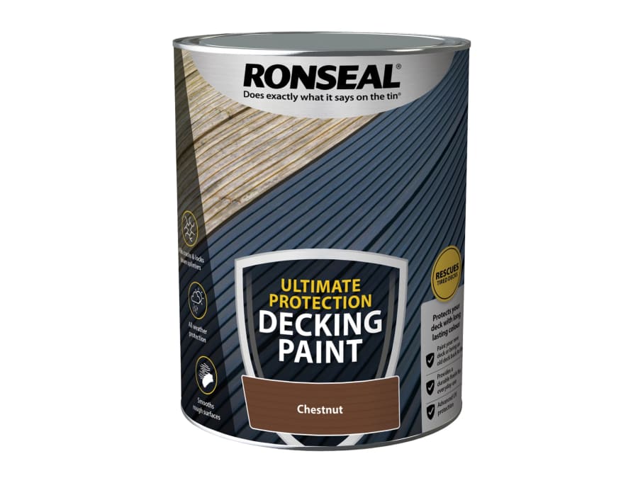 Ronseal 39146 Ultimate Protection Decking Paint Chestnut 5 Litre