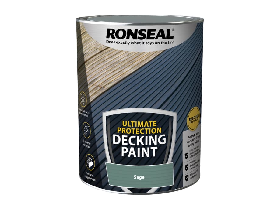 Ronseal 39103 Ultimate Protection Decking Paint Sage 5 Litre