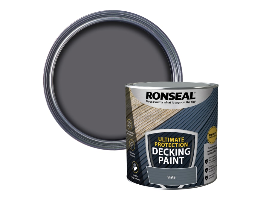 Ronseal 39159 Ultimate Protection Decking Paint Slate 2.5 Litre