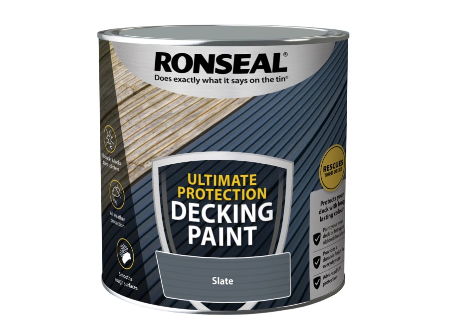 Ronseal 39159 Ultimate Protection Decking Paint Slate 2.5 Litre