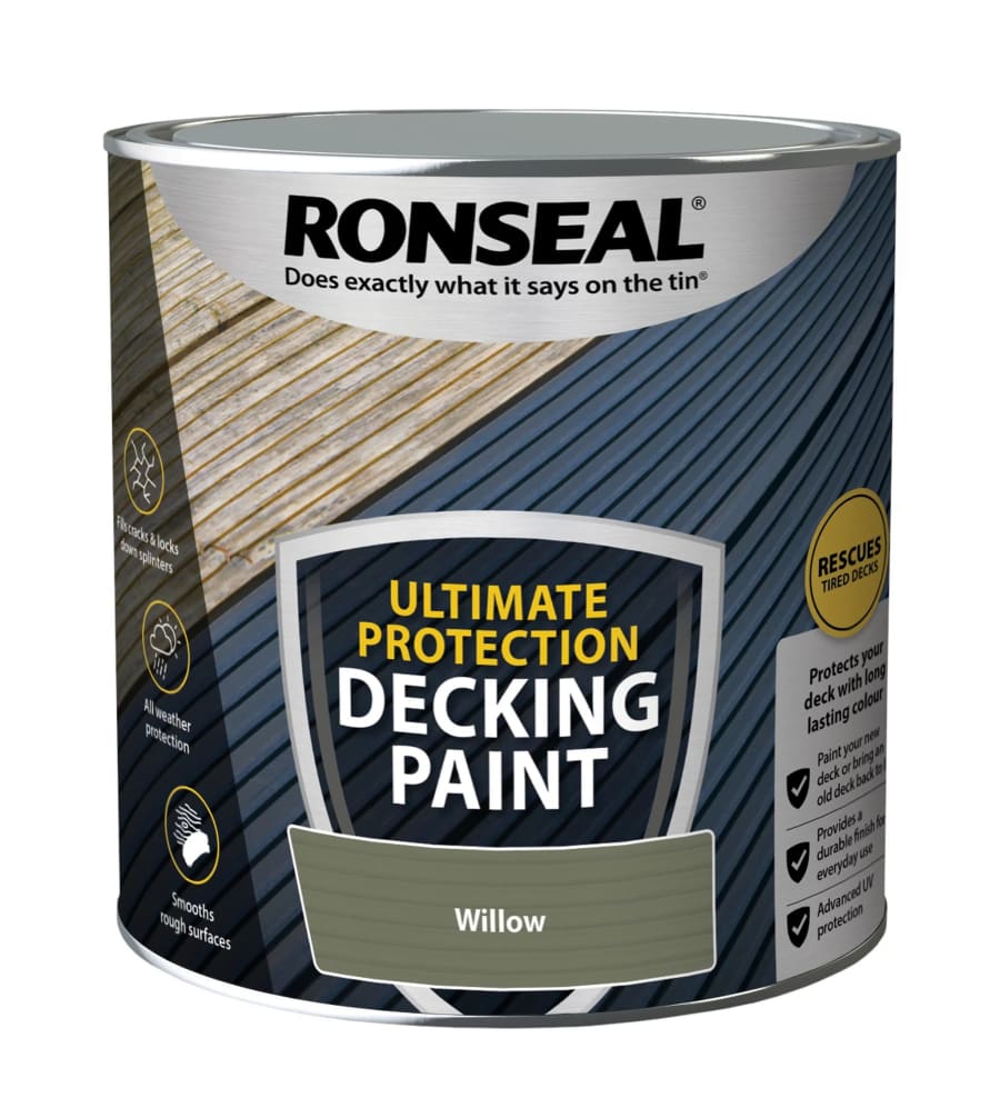 Ronseal 39162 Ultimate Protection Decking Paint Willow 2.5 Litre