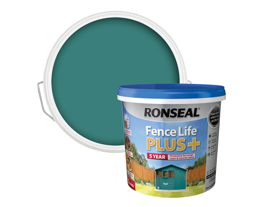Ronseal 38642 Fence Life Plus+ Teal 5 Litre