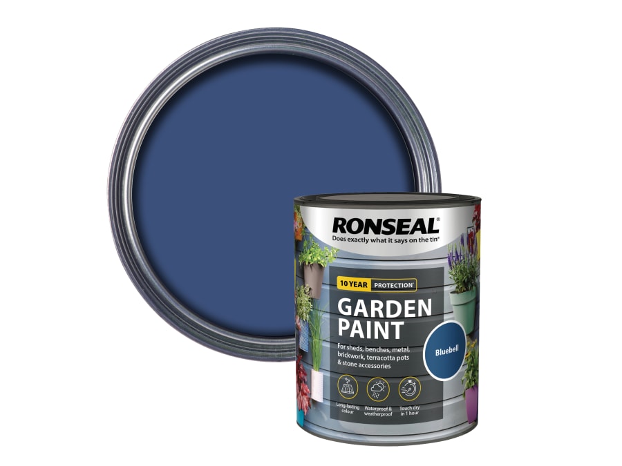 Ronseal 37400 Garden Paint Bluebell 750ml