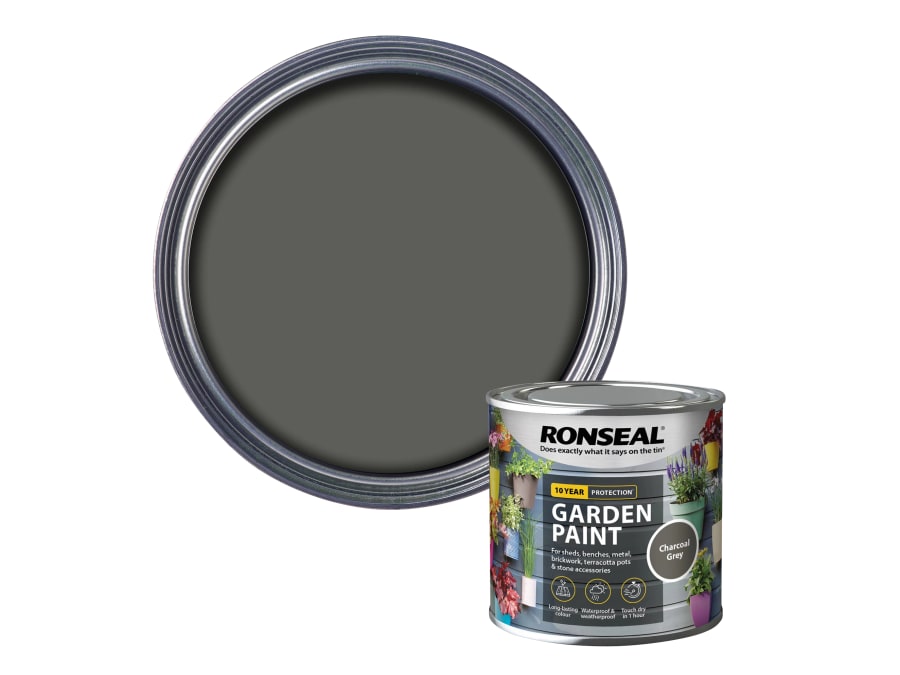 Ronseal 38262 Garden Paint Charcoal Grey 250ml