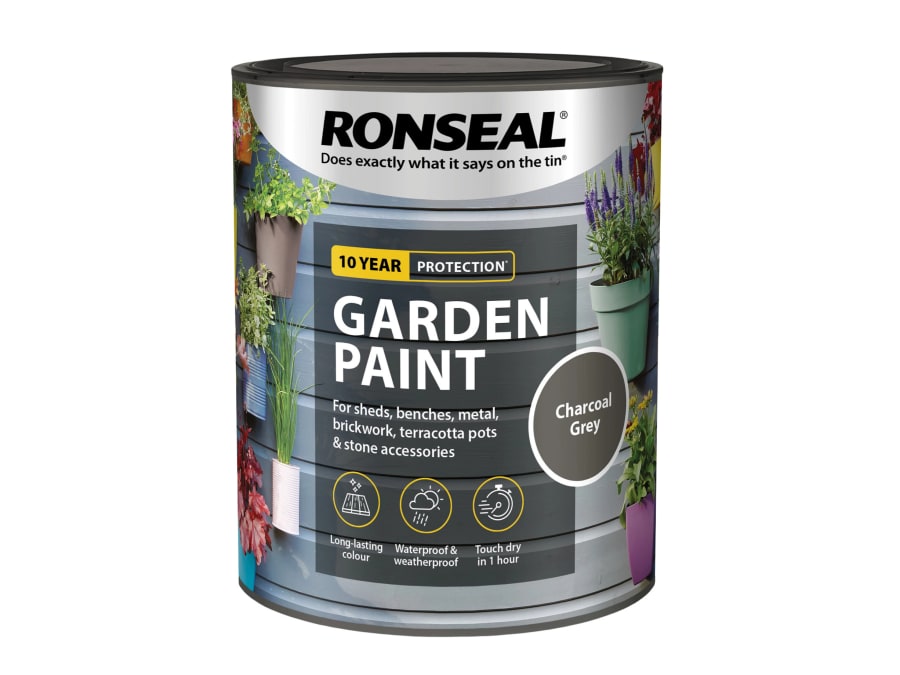 Ronseal 38263 Garden Paint Charcoal Grey 750ml