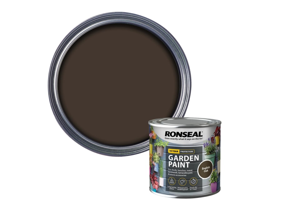 Ronseal 37381 Garden Paint English Oak 250ml