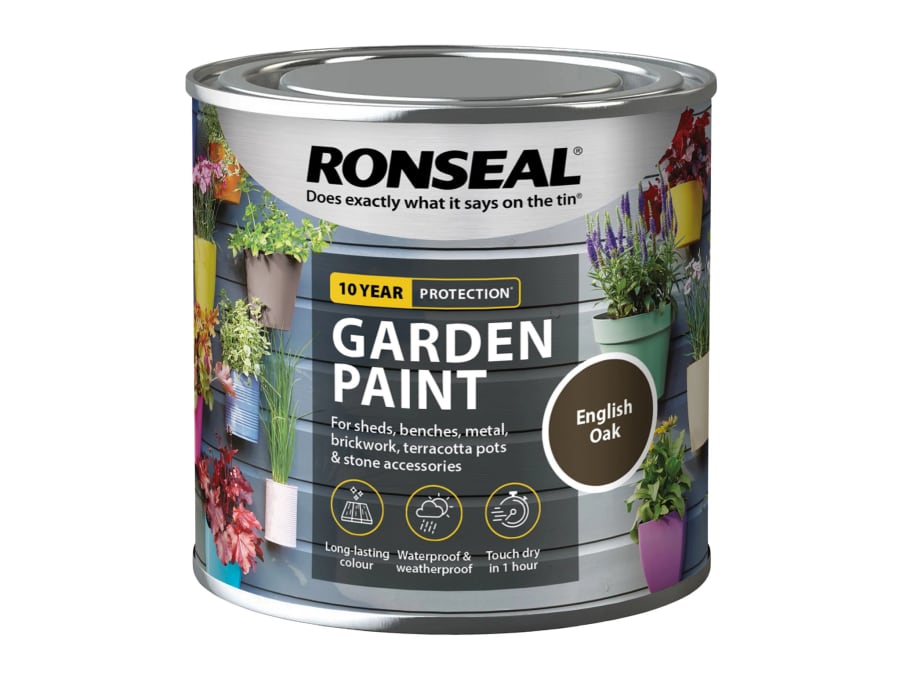 Ronseal 37381 Garden Paint English Oak 250ml