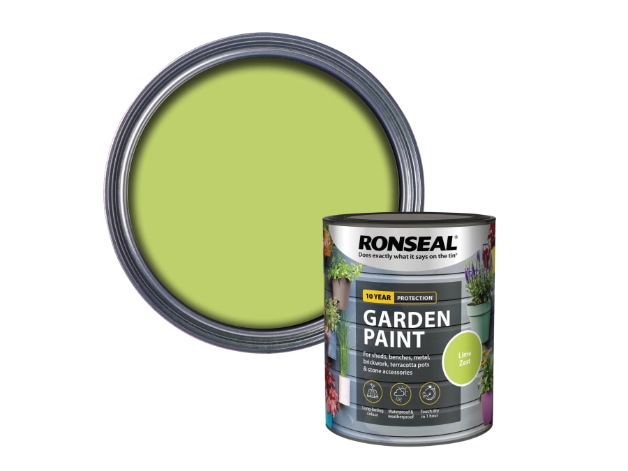 Ronseal 37412 Garden Paint Lime Zest 750ml