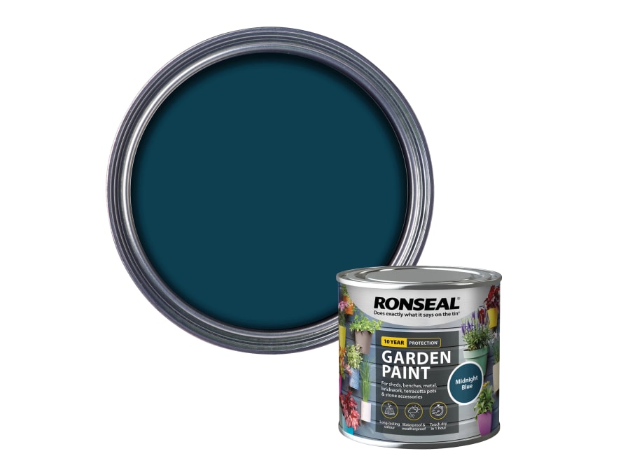Ronseal 37389 Garden Paint Midnight Blue 250ml