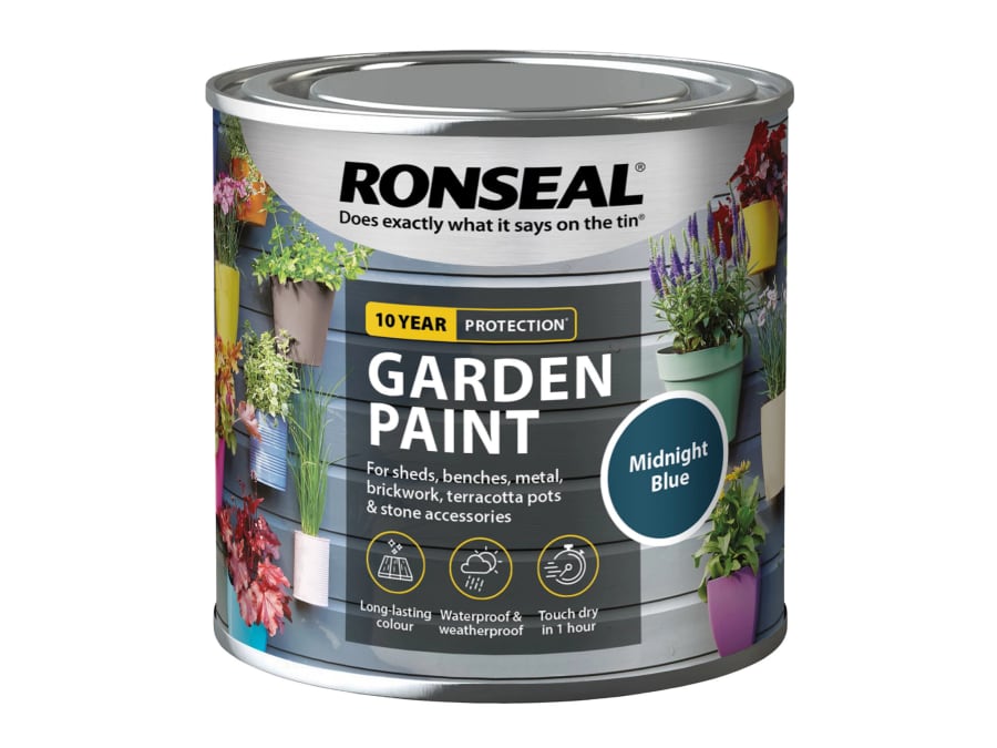 Ronseal 37389 Garden Paint Midnight Blue 250ml