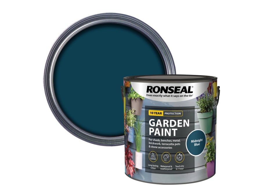 Ronseal 37434 Garden Paint Midnight Blue 2.5 Litre