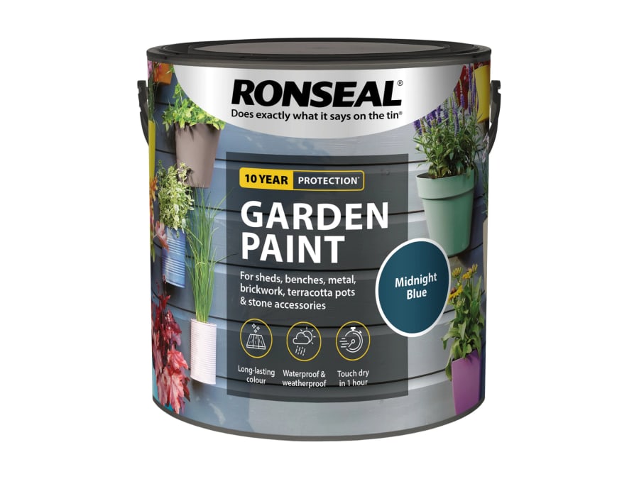 Ronseal 37434 Garden Paint Midnight Blue 2.5 Litre