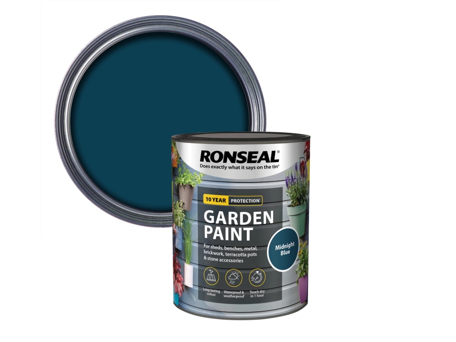 Ronseal 37413 Garden Paint Midnight Blue 750ml