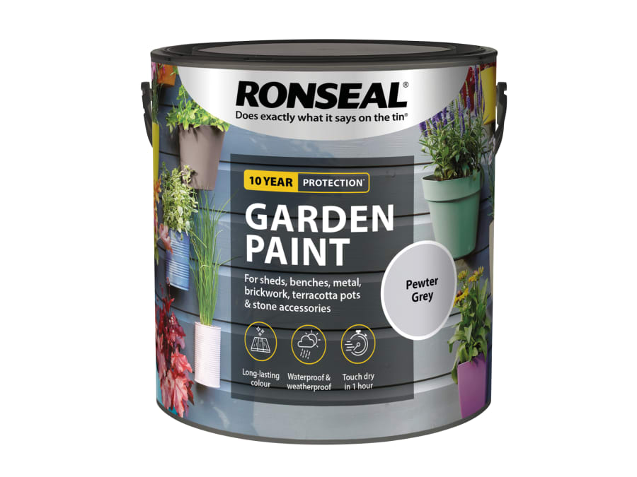Ronseal 39444 Garden Paint Pewter Grey 2.5 Litre