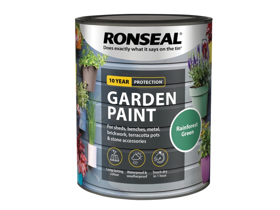 Ronseal 39438 Garden Paint Rainforest Green 750ml