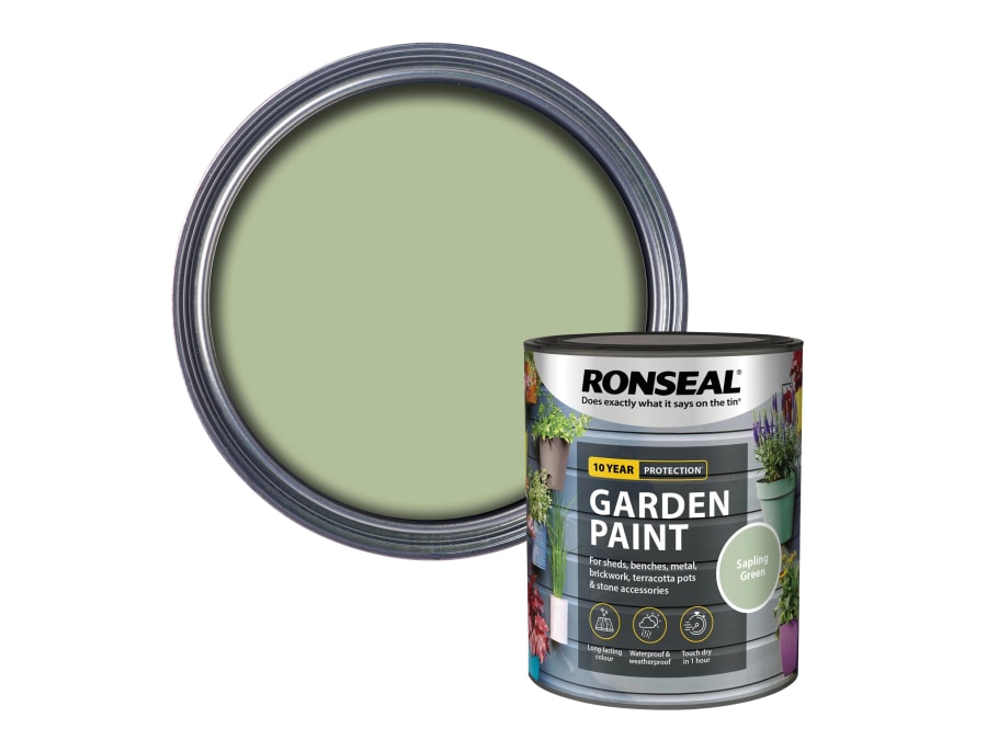 Ronseal 37394 Garden Paint Sapling Green 750ml