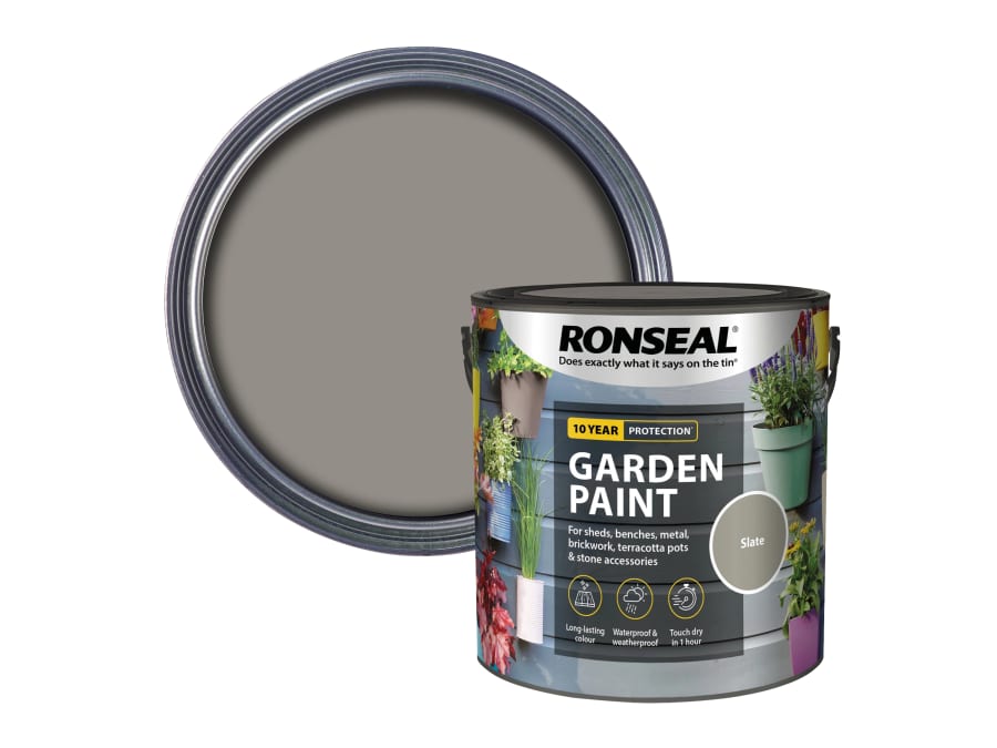 Ronseal 37431 Garden Paint Slate 2.5 Litre