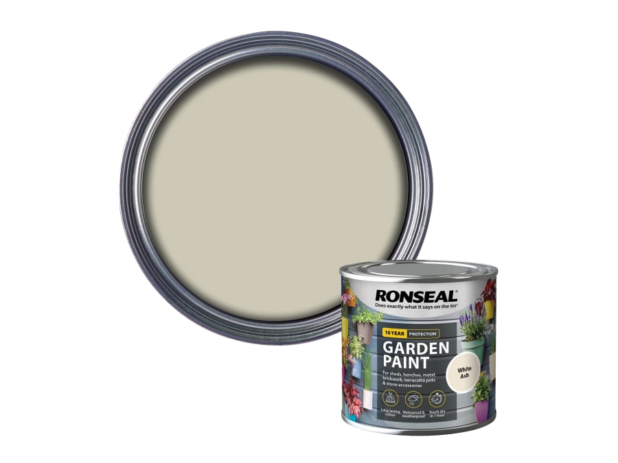 Ronseal 37378 Garden Paint White Ash 250ml