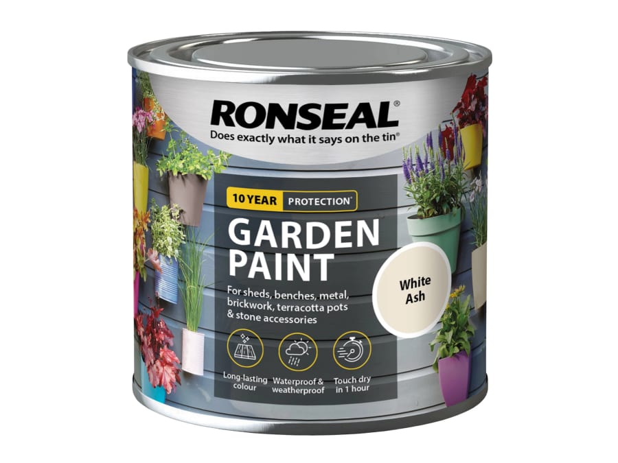 Ronseal 37378 Garden Paint White Ash 250ml