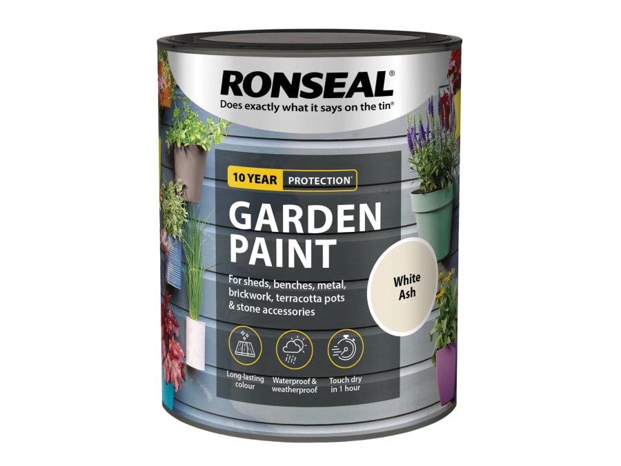 Ronseal 37402 Garden Paint White Ash 750ml