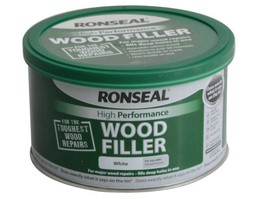 Ronseal 35303 High-Performance Wood Filler White 275g