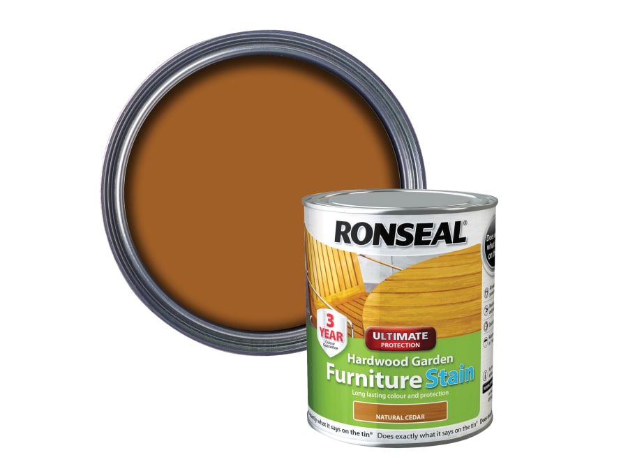 Ronseal 36427 Hardwood Garden Furniture Stain Natural Cedar 750ml