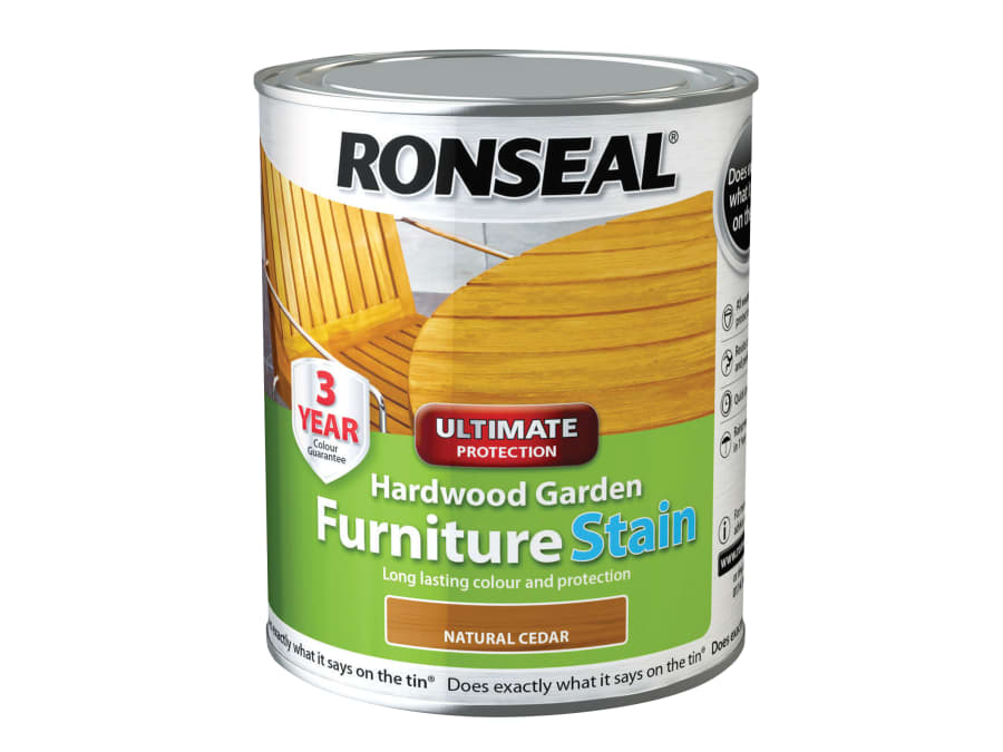 Ronseal 36427 Hardwood Garden Furniture Stain Natural Cedar 750ml