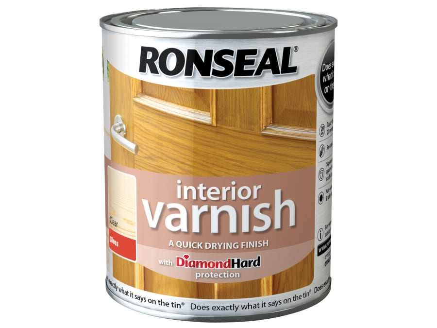Ronseal 36875 Quick Dry Gloss Interior Varnish 2.5L