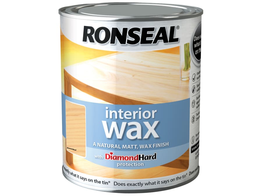Ronseal 36886 Interior Wax Almond Wood 750ml