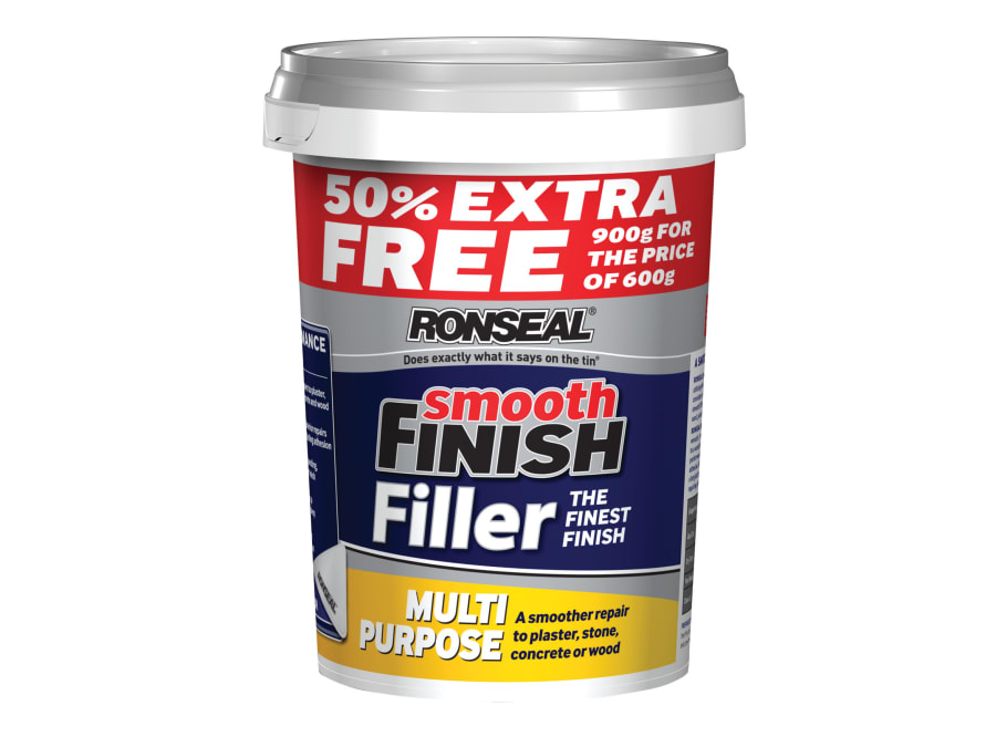 Ronseal 36545 Smooth Finish Multipurpose Wall Filler Ready Mixed 600g