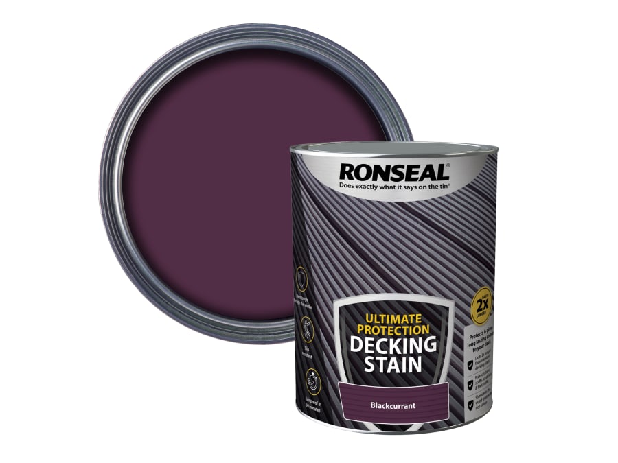 Ronseal 39220 Ultimate Protection Decking Stain Blackcurrant 5 Litre