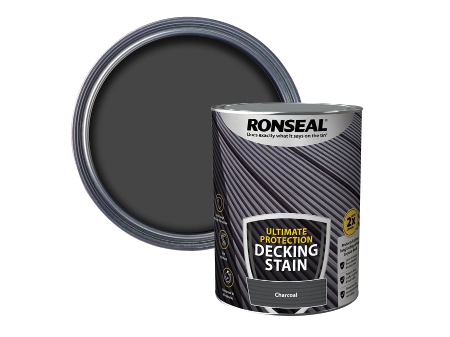 Ronseal 39109 Ultimate Protection Decking Stain Charcoal 5 Litre