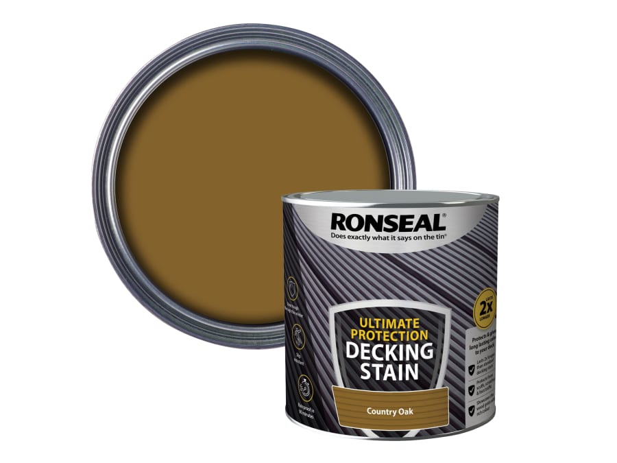 Ronseal 39110 Ultimate Protection Decking Stain Country Oak 2.5 Litre