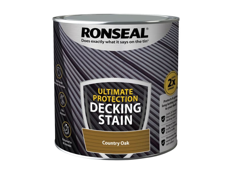 Ronseal 39110 Ultimate Protection Decking Stain Country Oak 2.5 Litre