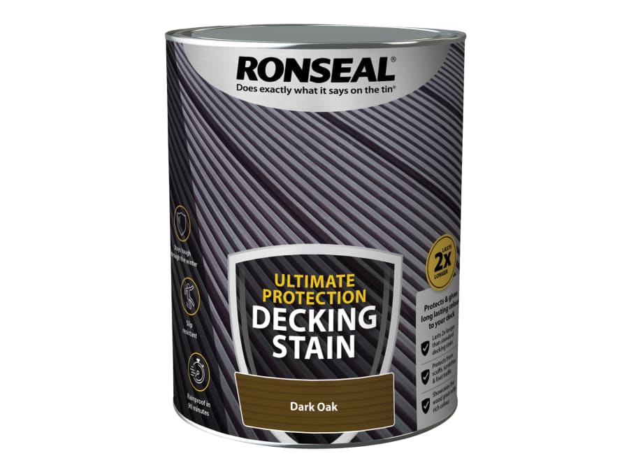 Ronseal 39113 Ultimate Protection Decking Stain Dark Oak 5 Litre