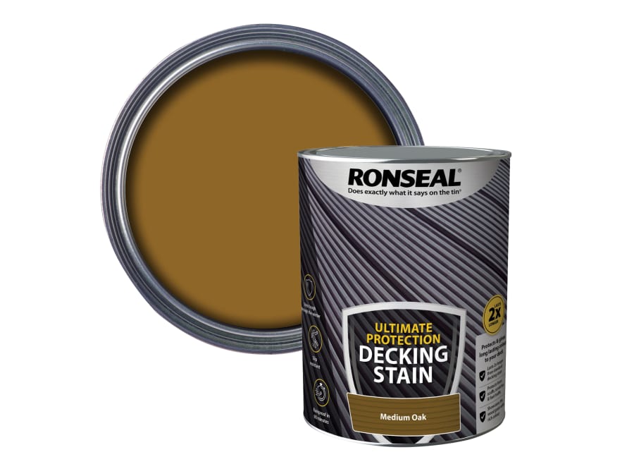 Ronseal 39115 Medium Oak Ultimate Protection Decking Stain 5 Litre