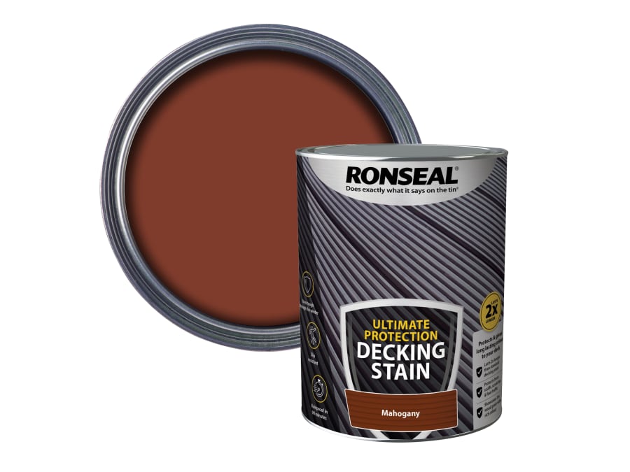 Ronseal 39118 Ultimate Protection Decking Stain Rich Mahogany 5 Litre