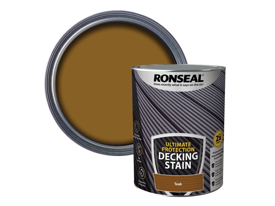 Ronseal 39119 Rich Teak Decking Stain 2.5 Litre