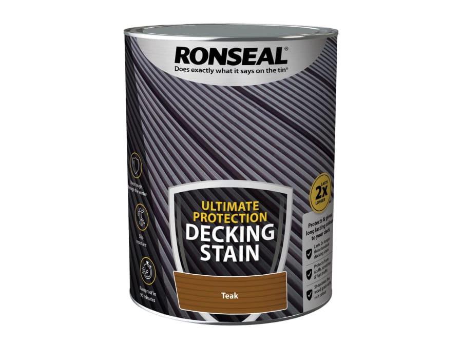 Ronseal 39119 Rich Teak Decking Stain 2.5 Litre