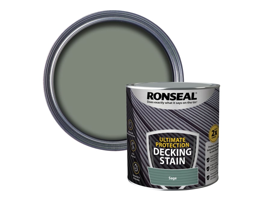 Ronseal 39221 Ultimate Protection Decking Stain Sage 2.5 Litre