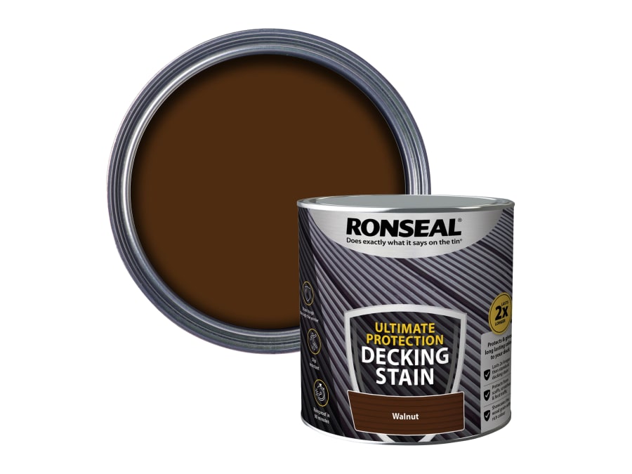 Ronseal 39104 Ultimate Protection Decking Stain Walnut 2.5 Litre