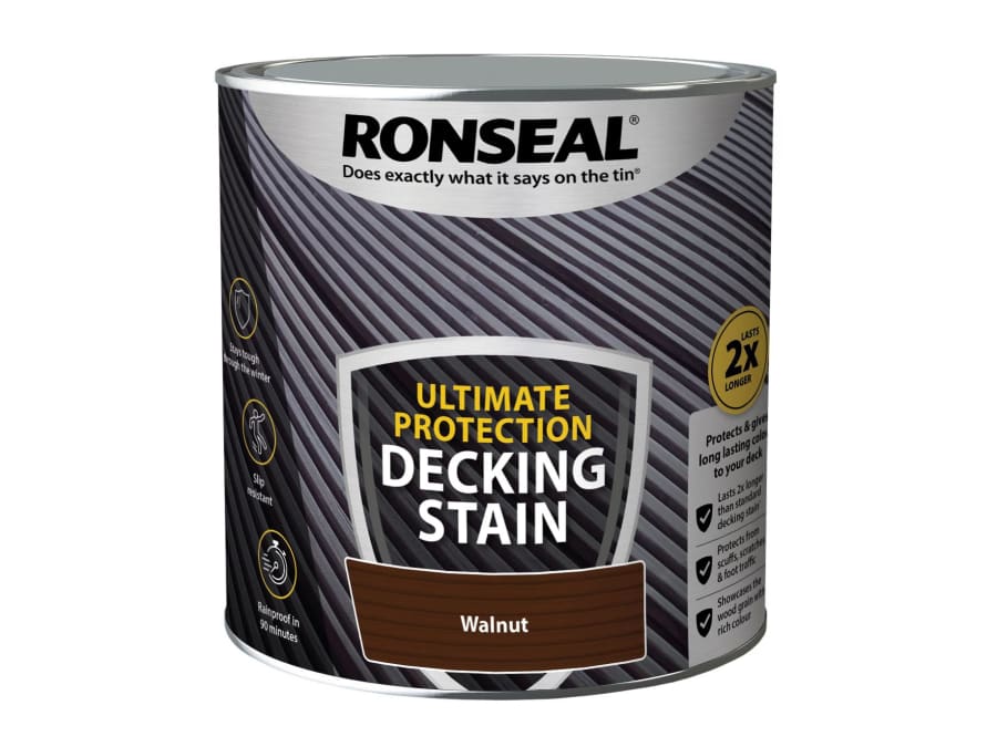Ronseal 39104 Ultimate Protection Decking Stain Walnut 2.5 Litre