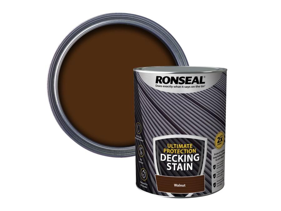 Ronseal 39105 Ultimate Protection Decking Stain Walnut 5 Litre
