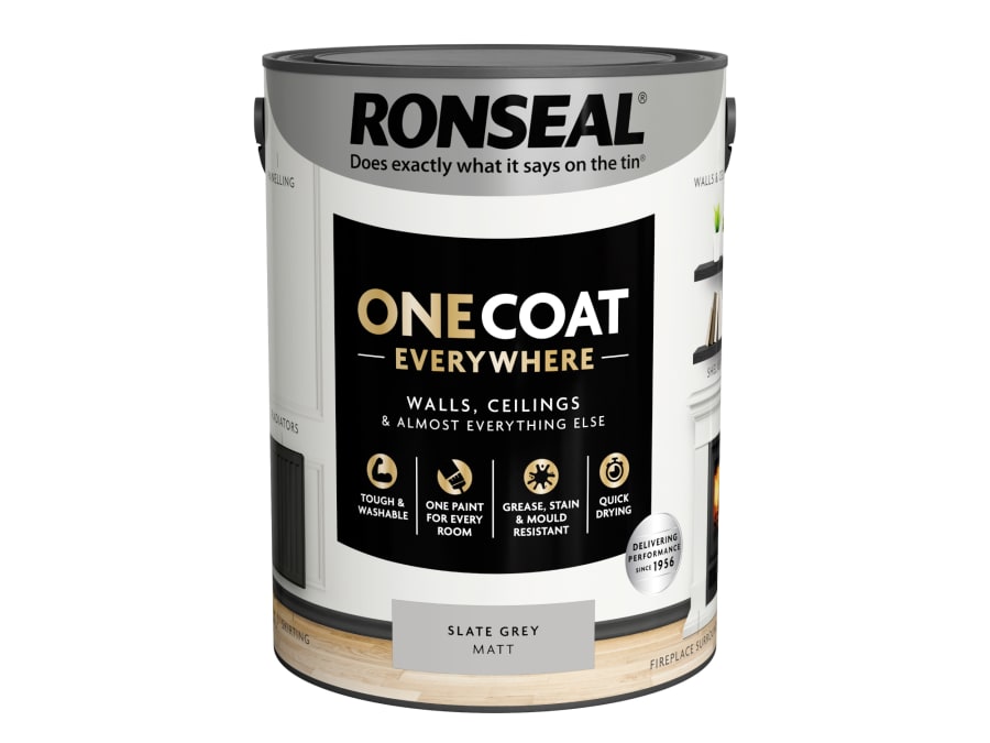 Ronseal KCB70151031250481 One Coat Everywhere Interior Slate Grey Matt 5 Litre