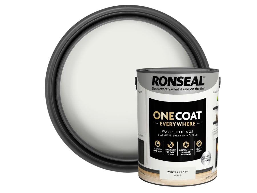 Ronseal KCB70151032210481 One Coat Everywhere Interior Winter Frost Matt 5 Litre