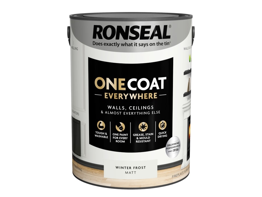 Ronseal KCB70151032210481 One Coat Everywhere Interior Winter Frost Matt 5 Litre