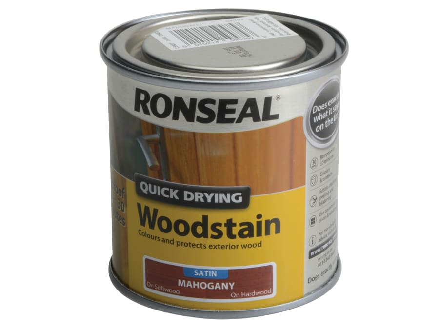 Ronseal 09475 Quick Drying Woodstain Satin Mahogany 250ml