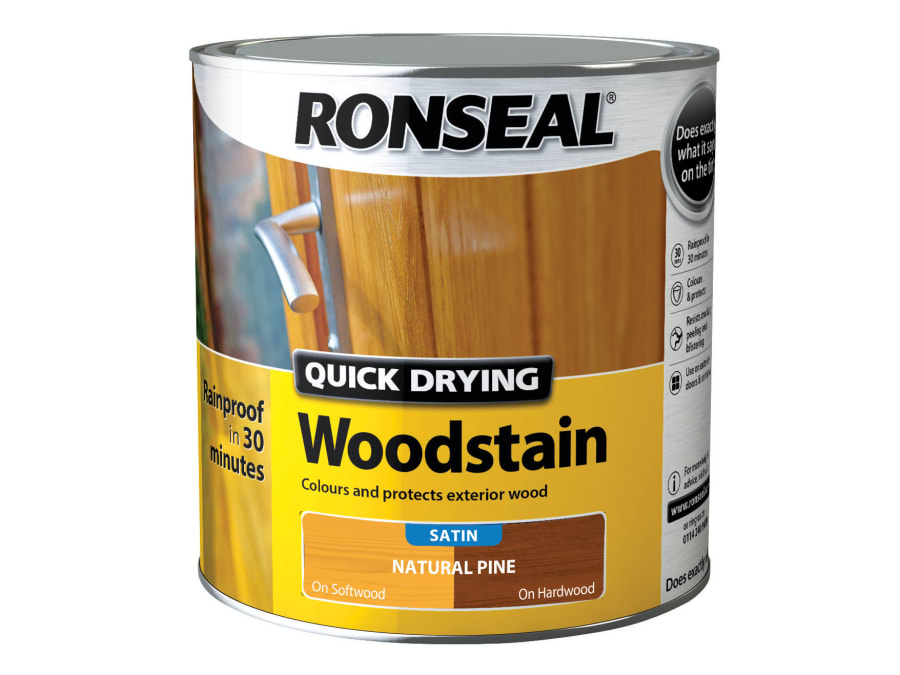 Ronseal 34971 Quick Drying Woodstain Satin Natural Pine 2.5 Litre